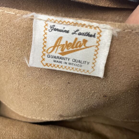 Avelar Cowhide Handbag Crossbody Purse Dark Brown Cow Leather Fur Made Mexico - Picture 9 of 14